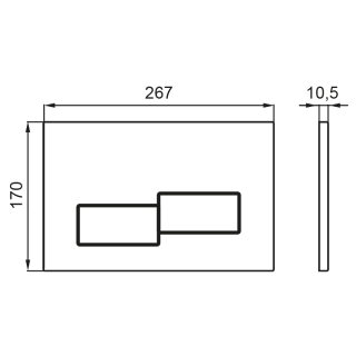Клавиша смыва BETTOSERB 40006486G белый глянец BRICKS